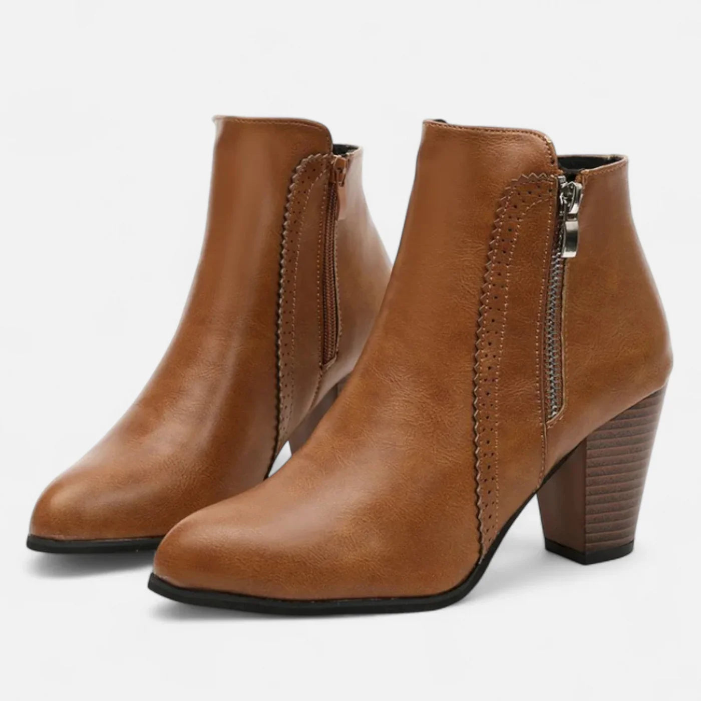 Retro Zip-Heeled Boots