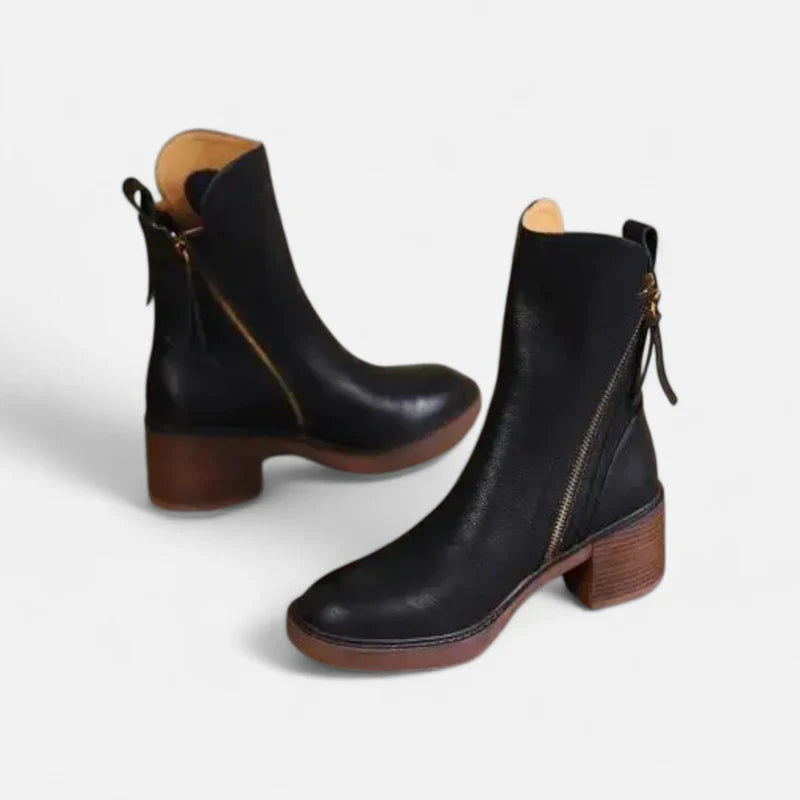 Block-Heel Ankle Boots