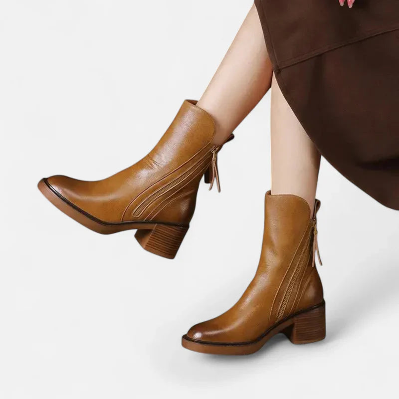 Block-Heel Ankle Boots
