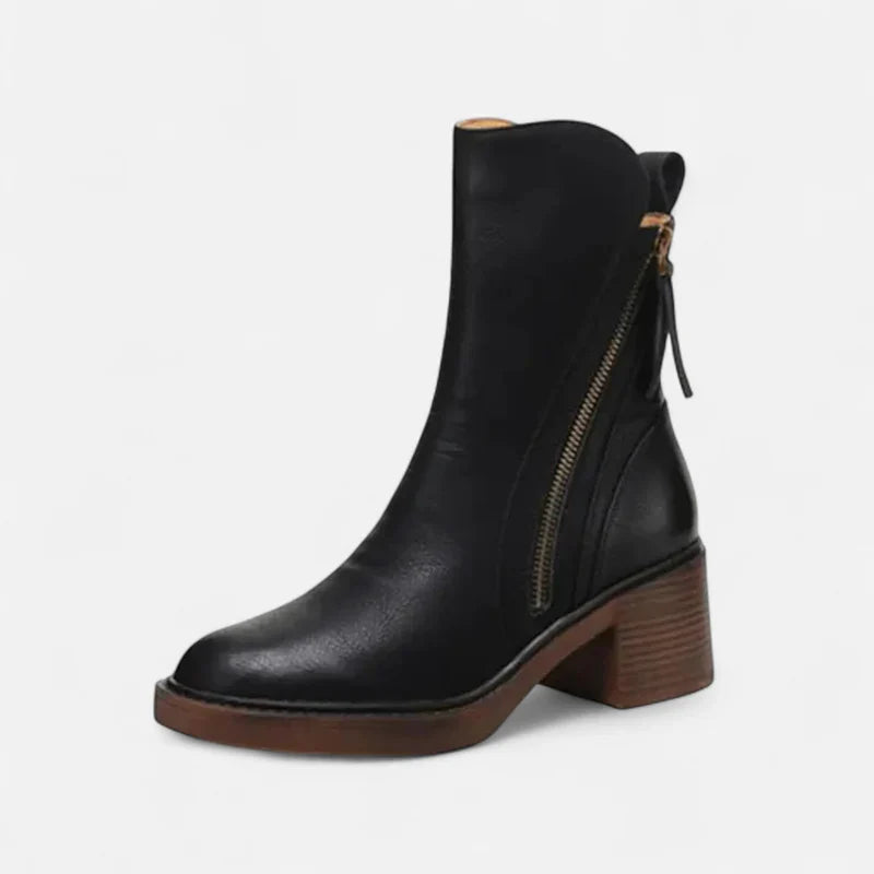 Block-Heel Ankle Boots
