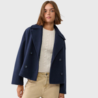 Chic Double-Breasted Cropped Jacket