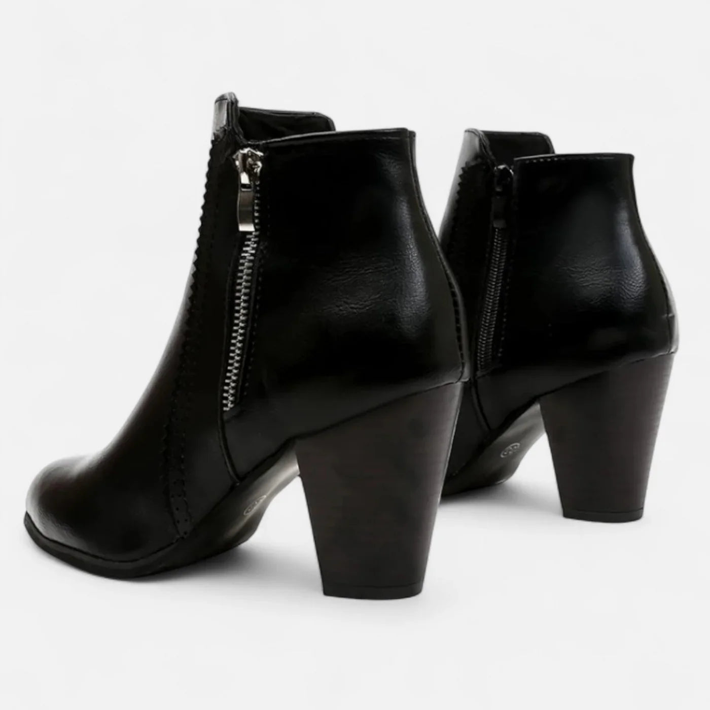 Retro Zip-Heeled Boots