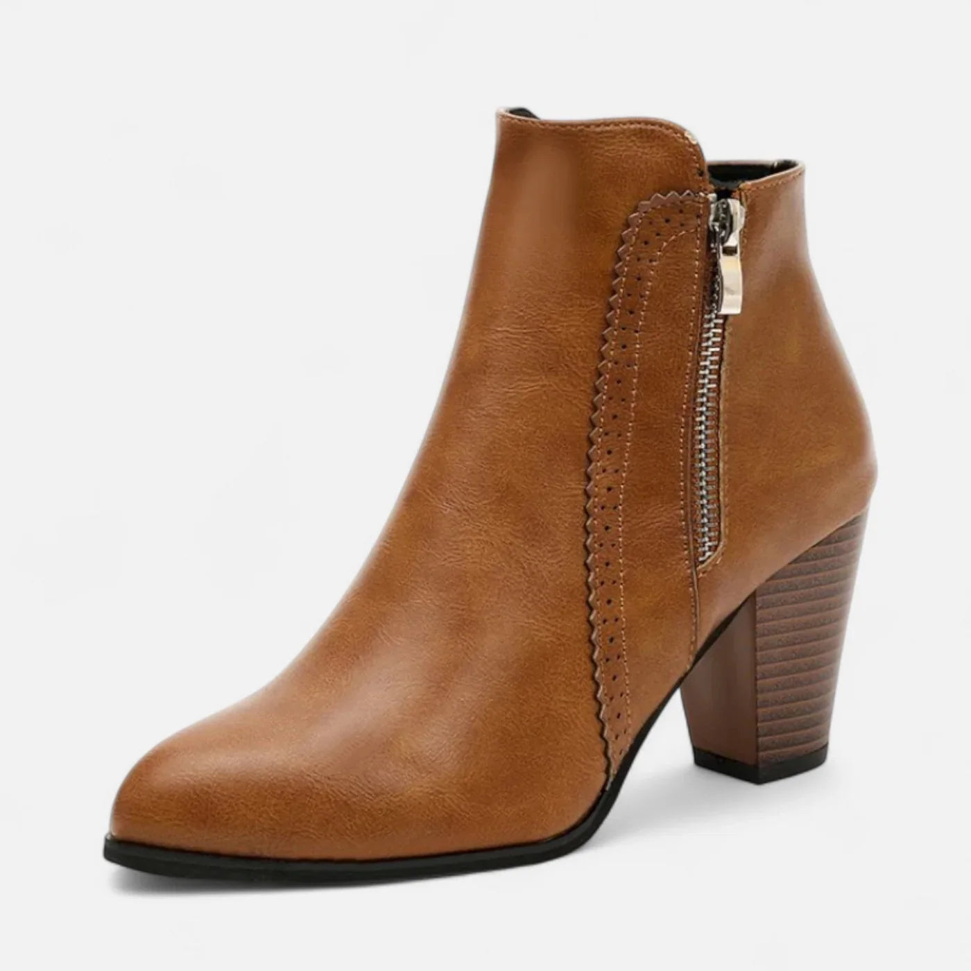 Retro Zip-Heeled Boots