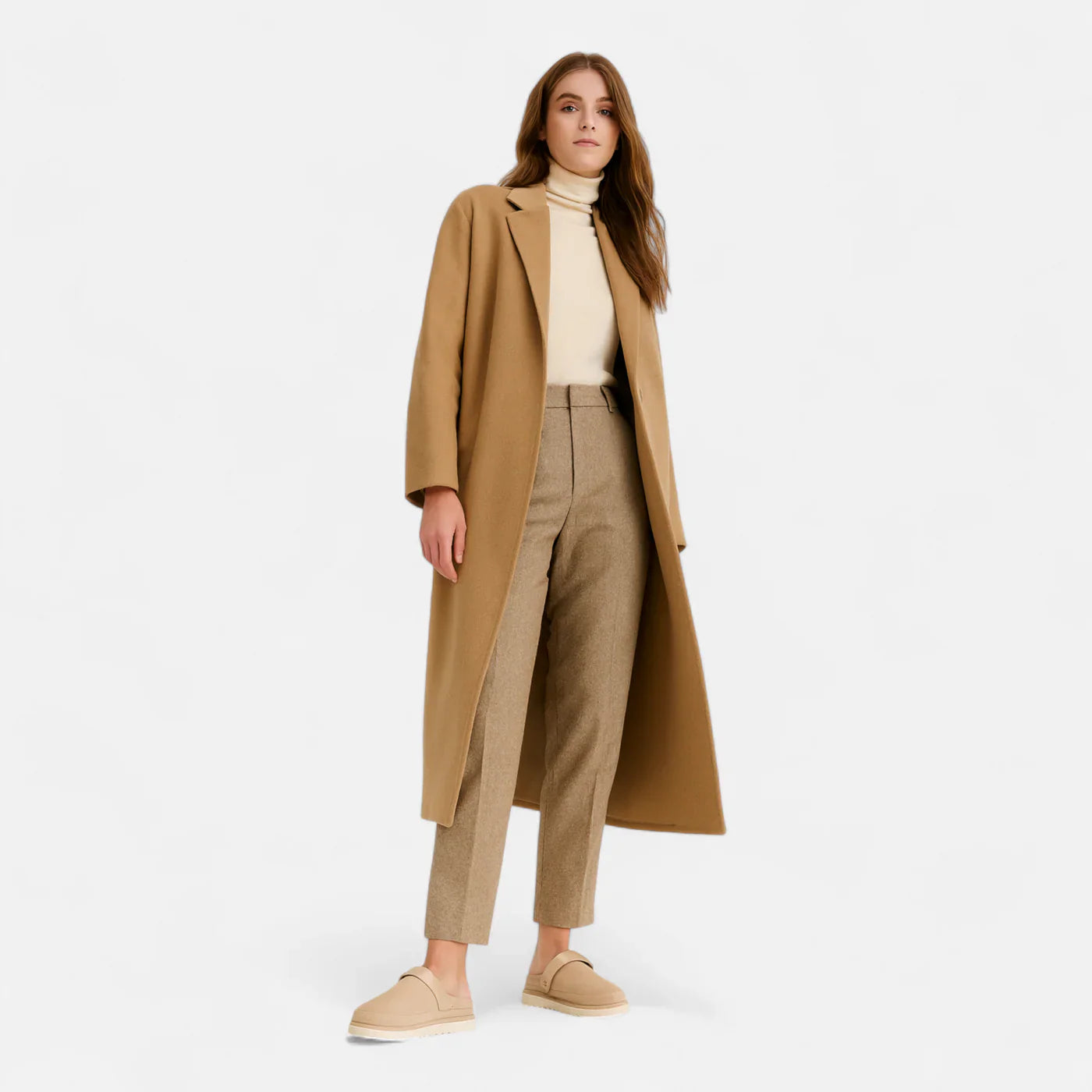 Closed-Toe Leather Slippers