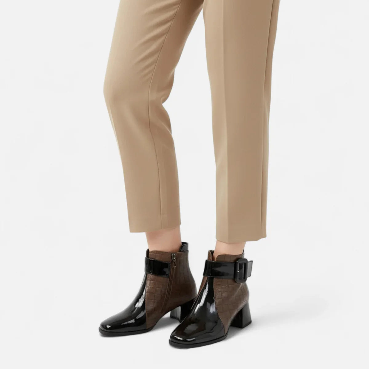 Elegant Buckle Ankle Boots