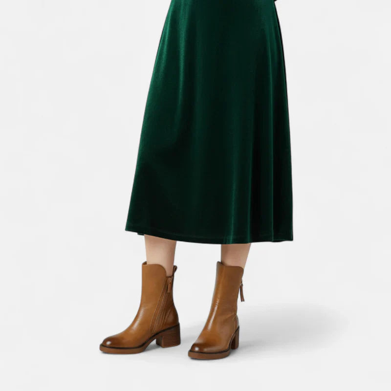 Block-Heel Ankle Boots