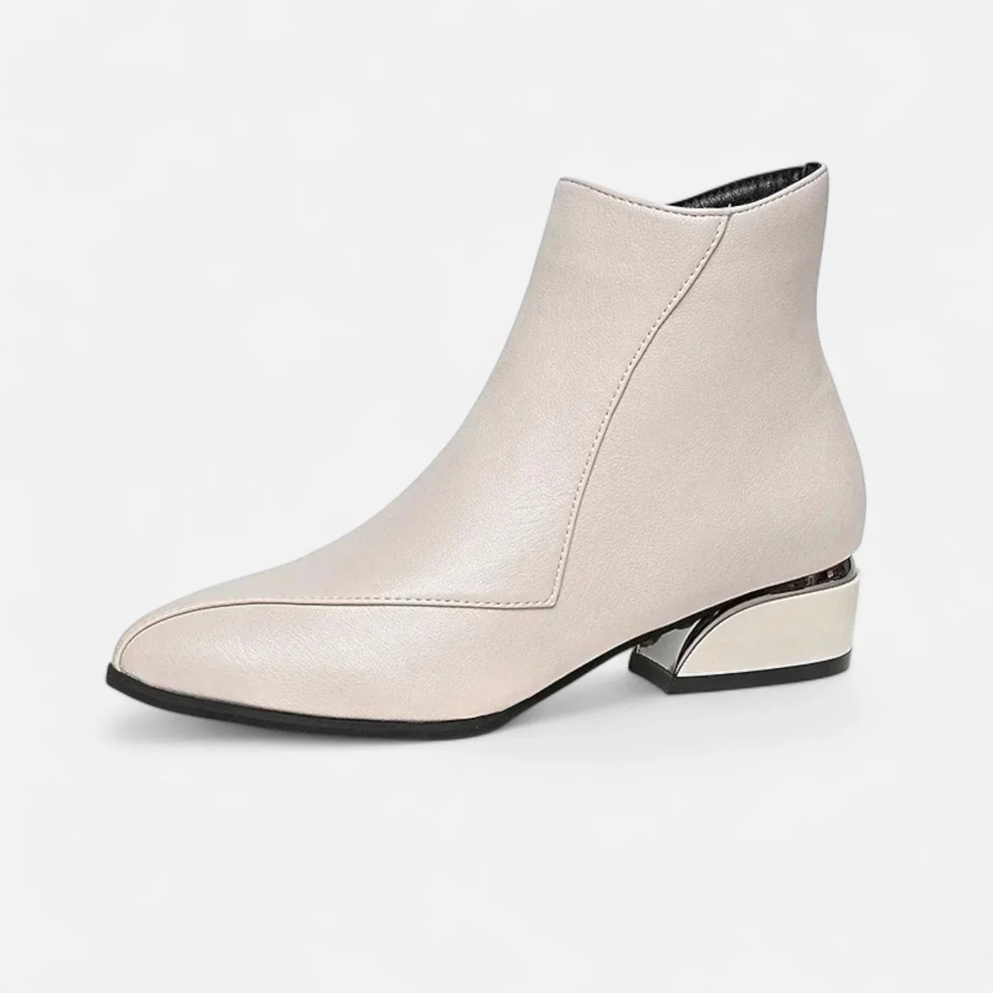 Low-Heel Pointed Ankle Boots