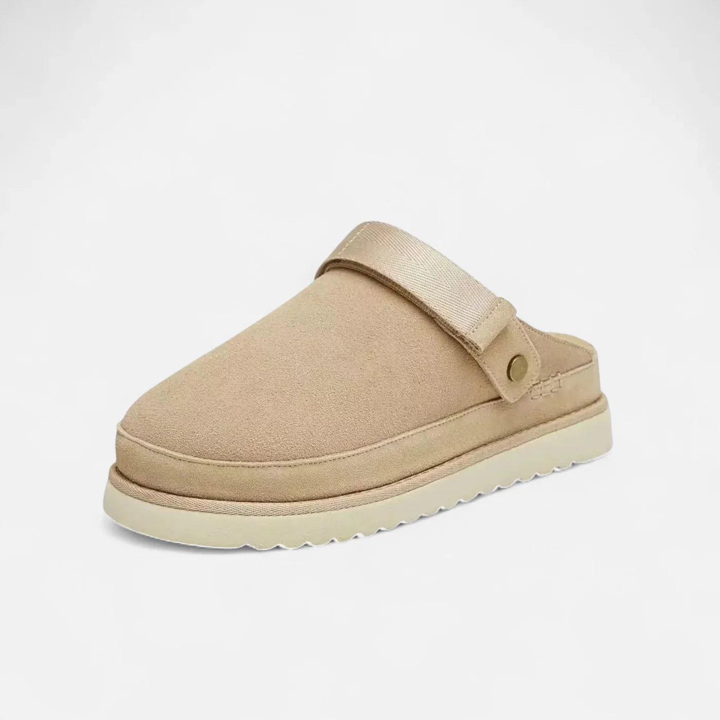 Closed-Toe Leather Slippers