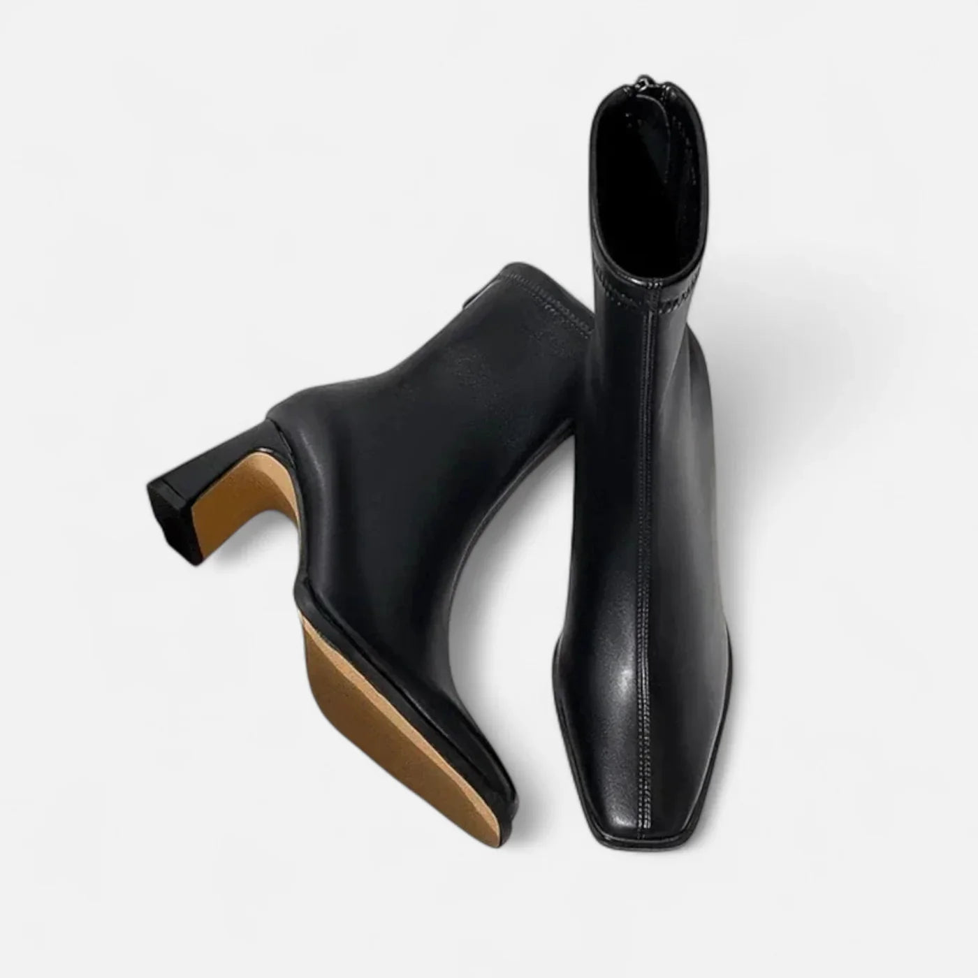 Vintage Square-Toe Ankle Boots