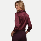 Satin V-Neck Blouse