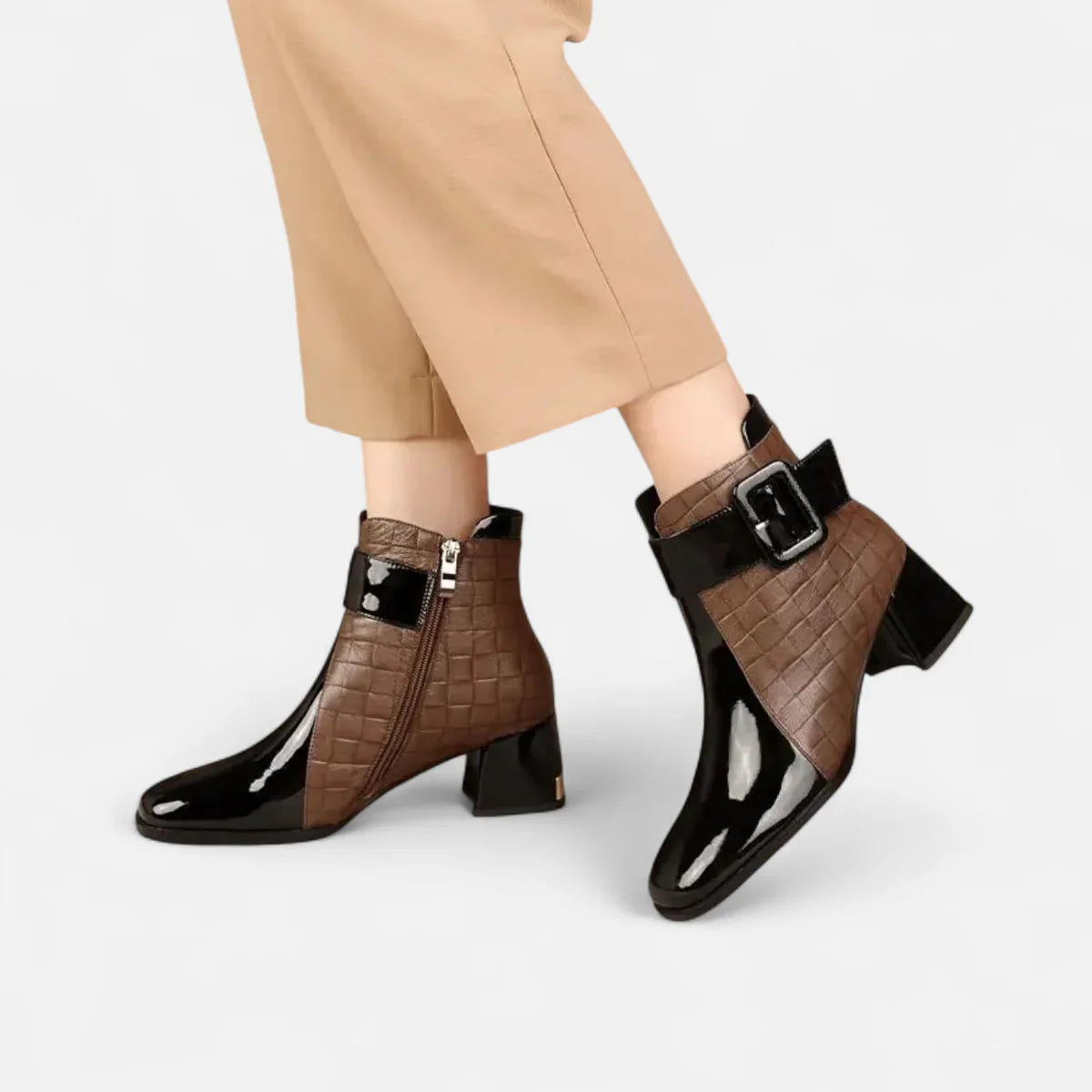 Elegant Buckle Ankle Boots