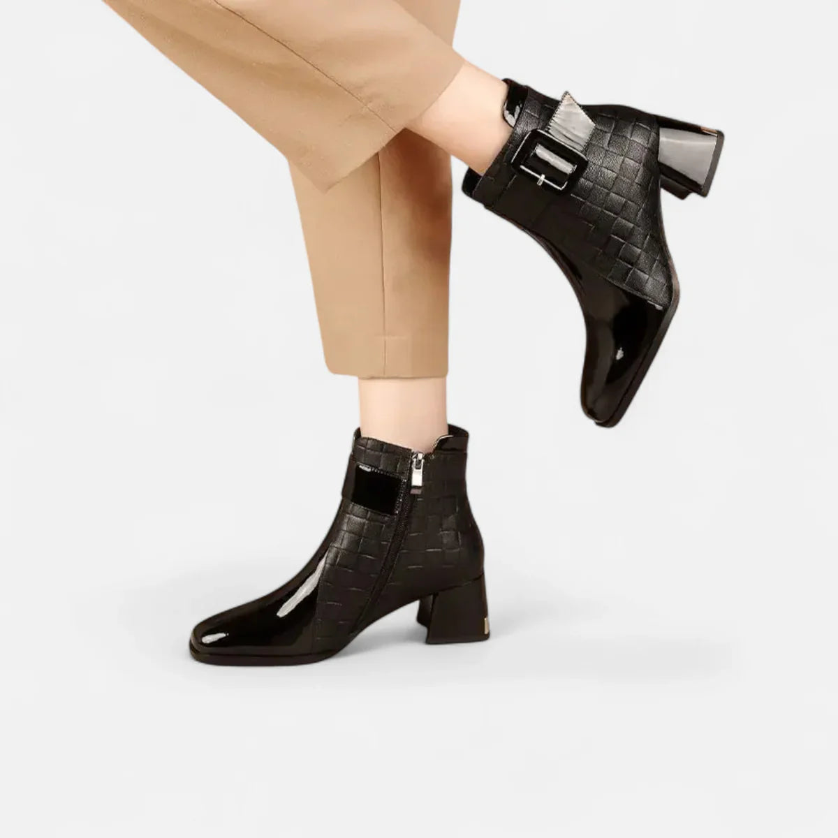 Elegant Buckle Ankle Boots