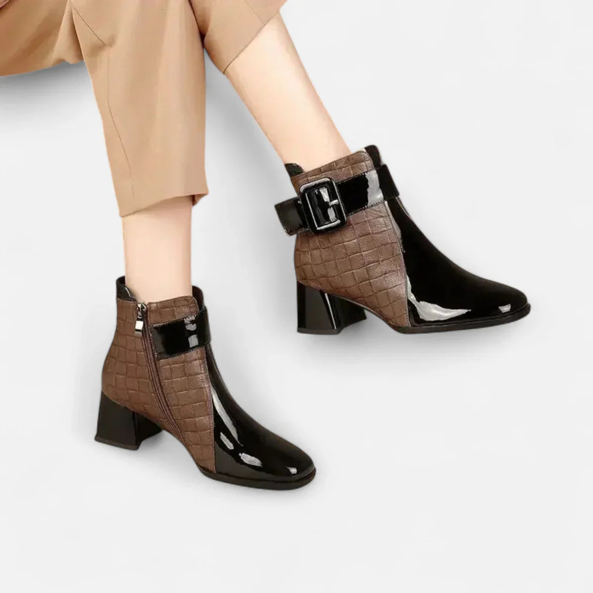 Elegant Buckle Ankle Boots